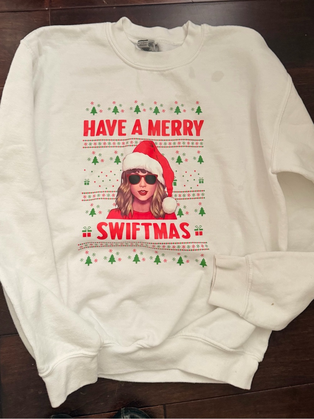 Gildan White Kids 'Have a Merry SWIFTMAS' Holiday Sweatshirt